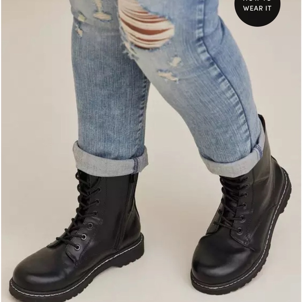 NWT Torrid Black Lace-Up Women's Boots 12
